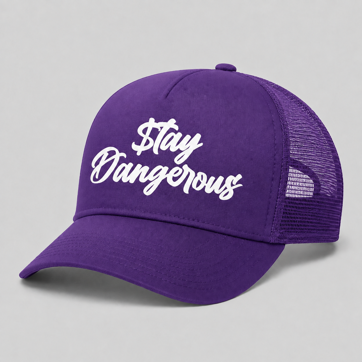 $tay Dangerous Classic Logo Trucker Hat - White Logo