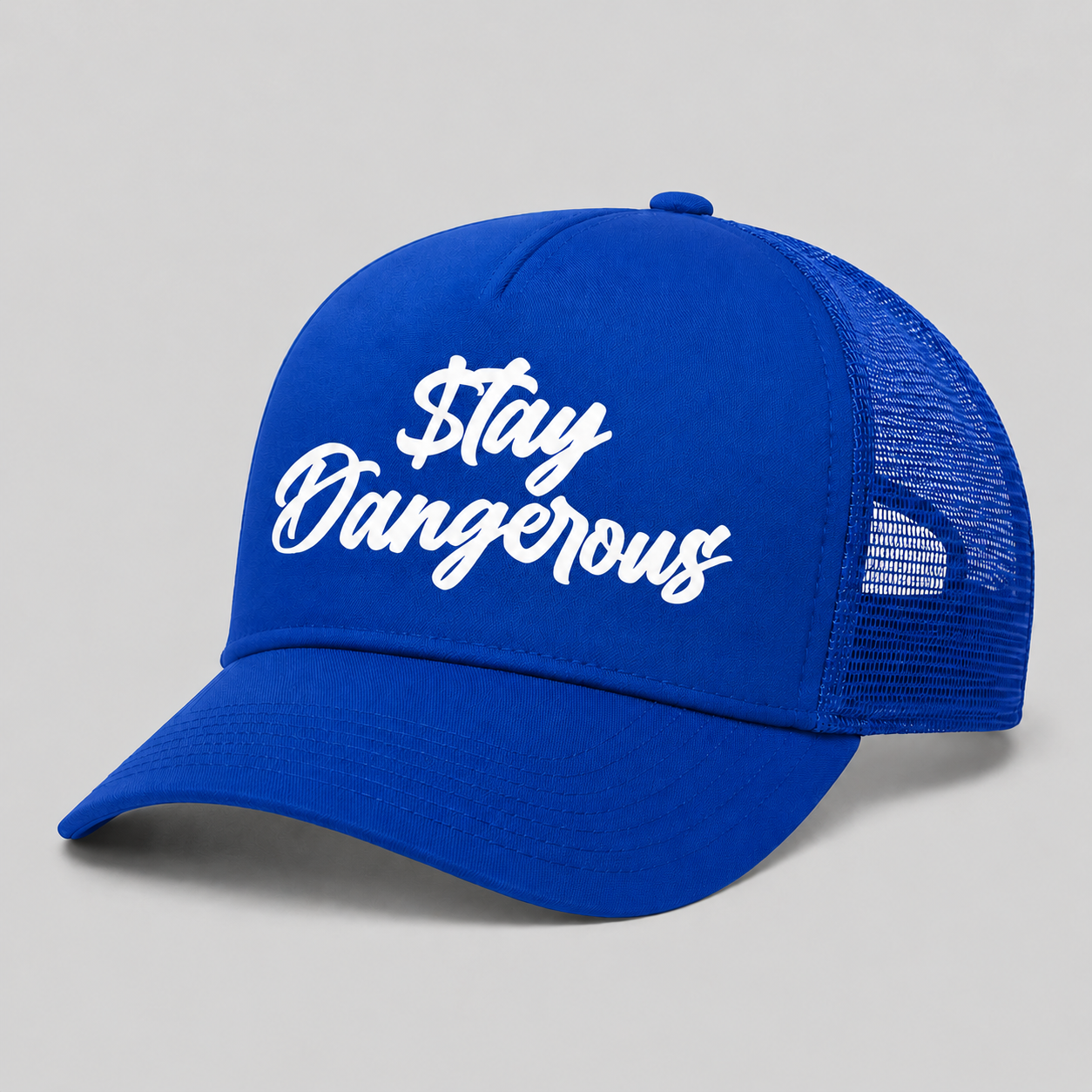 $tay Dangerous Classic Logo Trucker Hat - White Logo