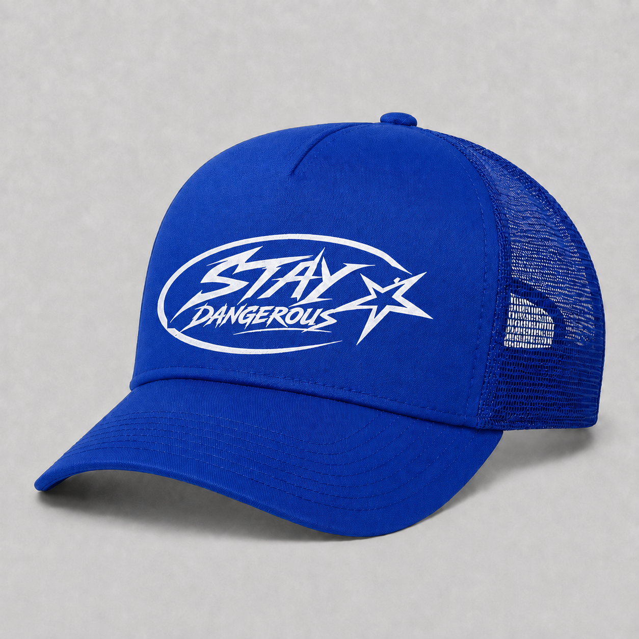 The Stay Dangerous Classic Trucker Hat - White Logo