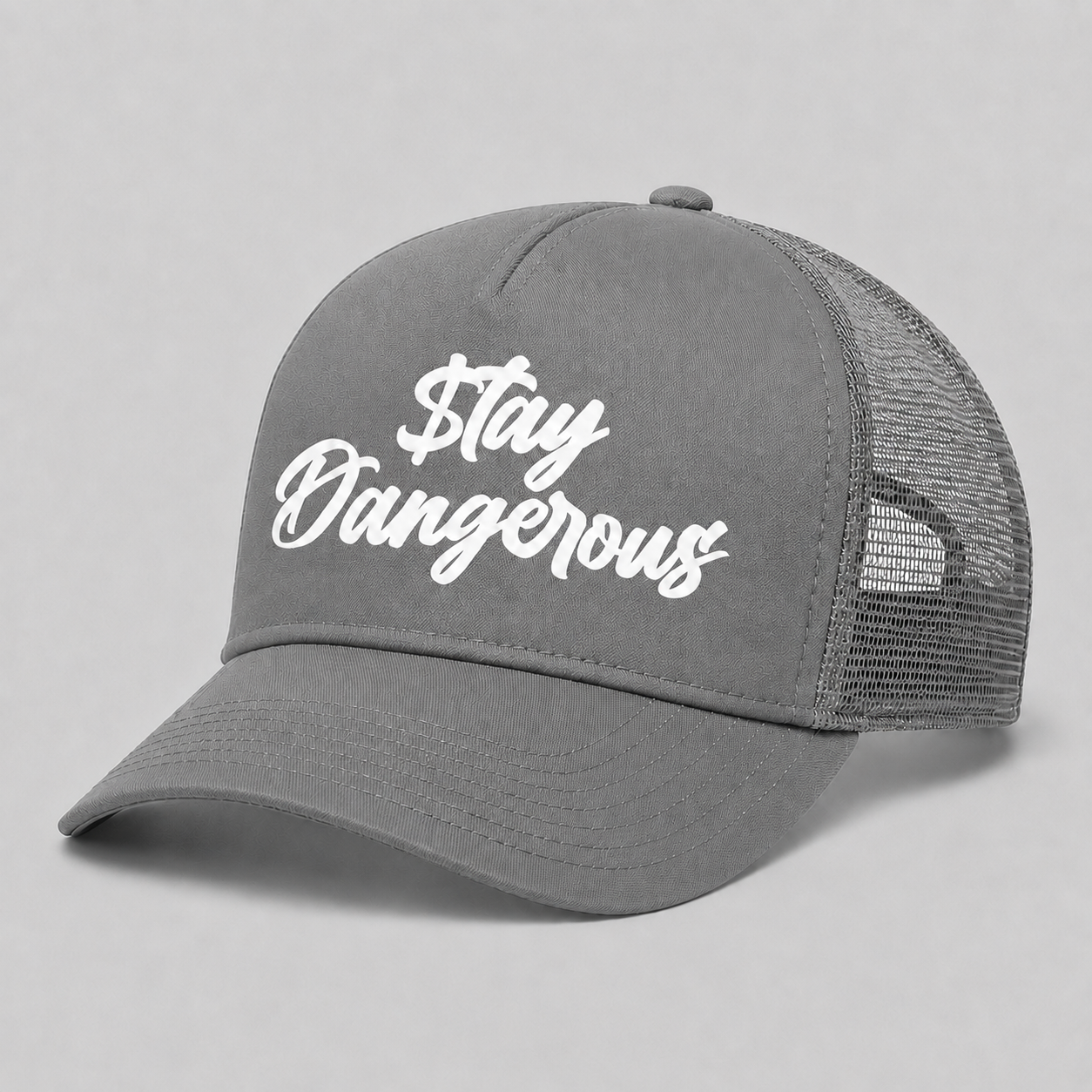 $tay Dangerous Classic Logo Trucker Hat - White Logo