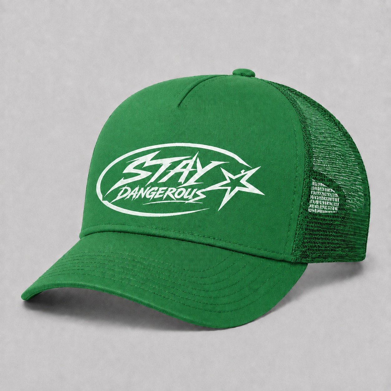 The Stay Dangerous Classic Trucker Hat - White Logo