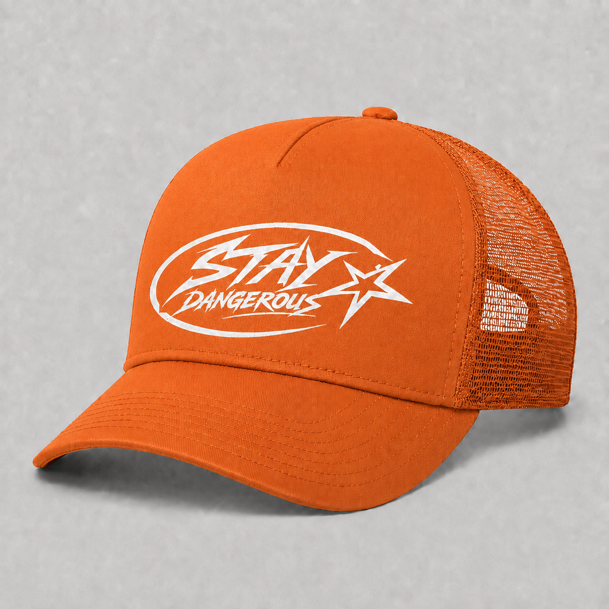 The Stay Dangerous Classic Trucker Hat - White Logo