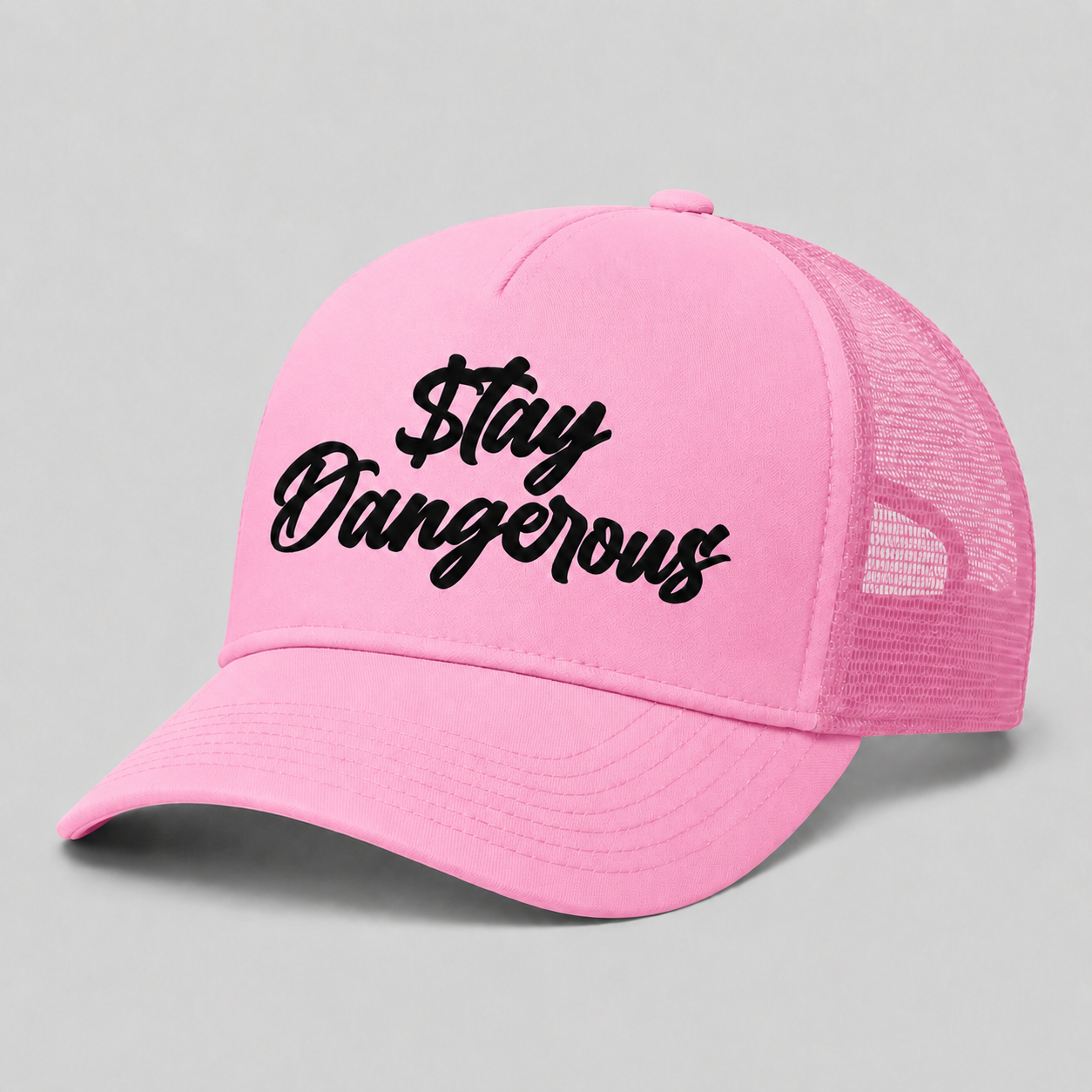 $tay Dangerous Classic Logo Trucker Hat - Black Logo
