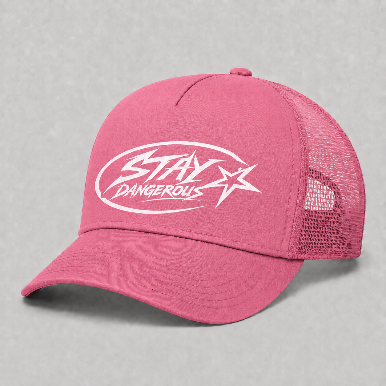 The Stay Dangerous Classic Trucker Hat - White Logo
