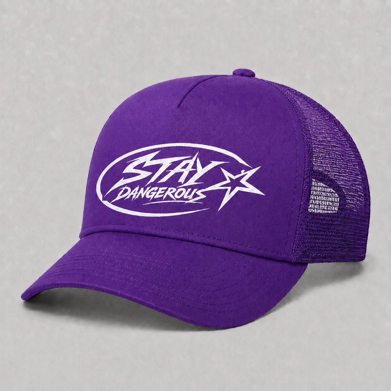 The Stay Dangerous Classic Trucker Hat - White Logo
