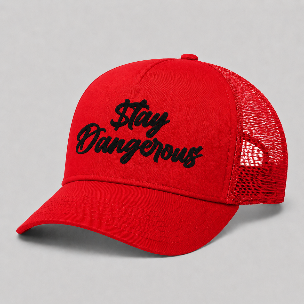 $tay Dangerous Classic Logo Trucker Hat - Black Logo