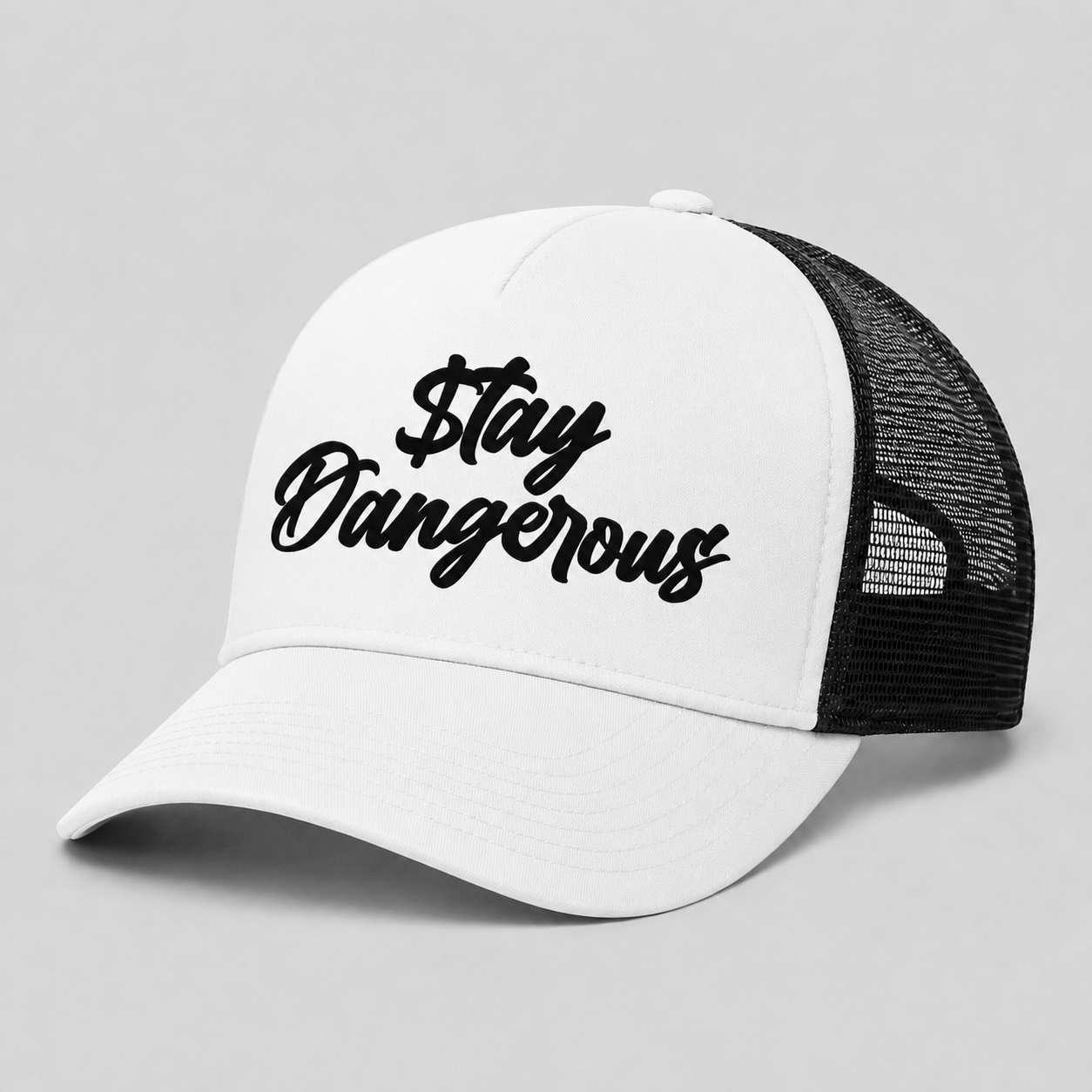 $tay Dangerous Classic Logo Trucker Hat - Black Logo