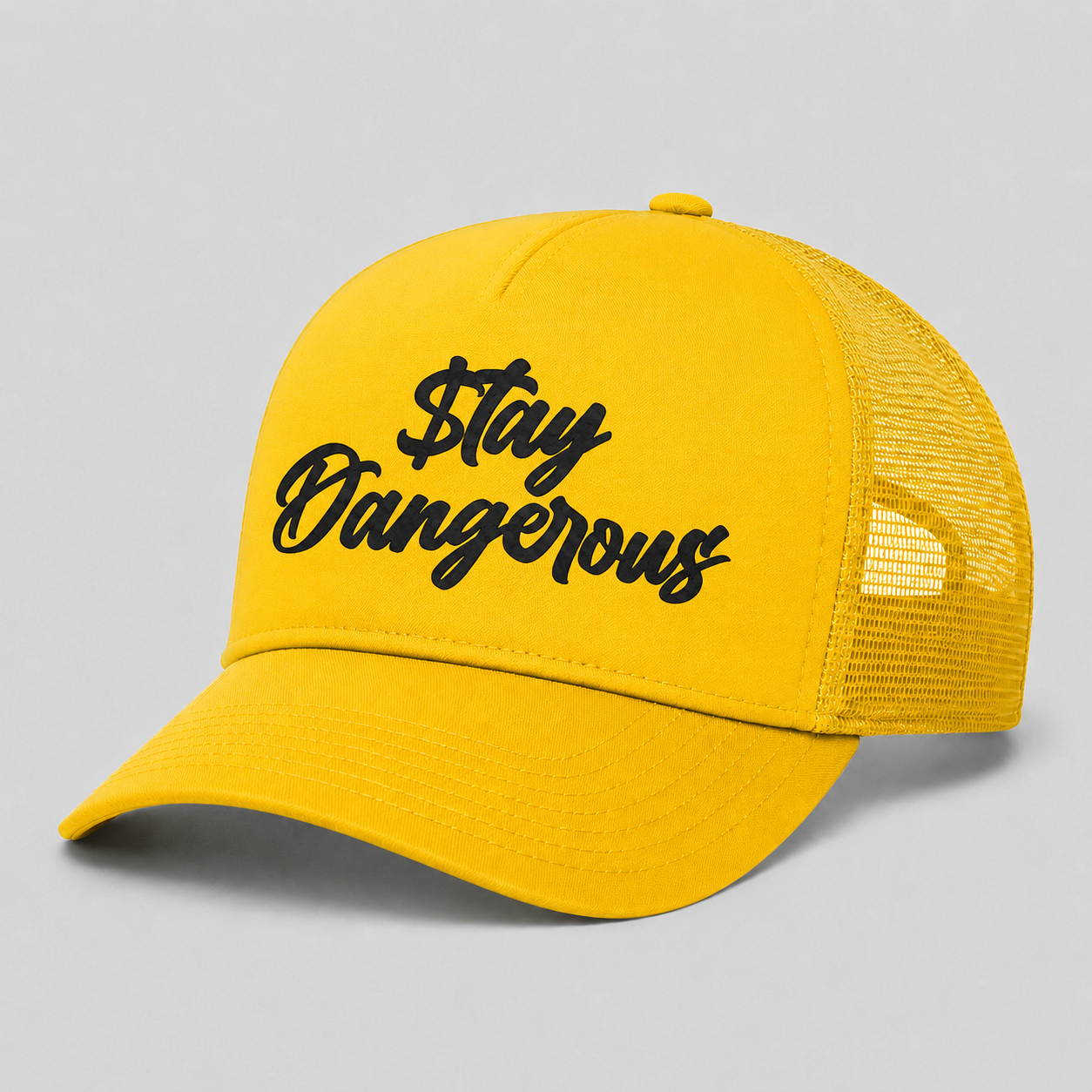 $tay Dangerous Classic Logo Trucker Hat - Black Logo