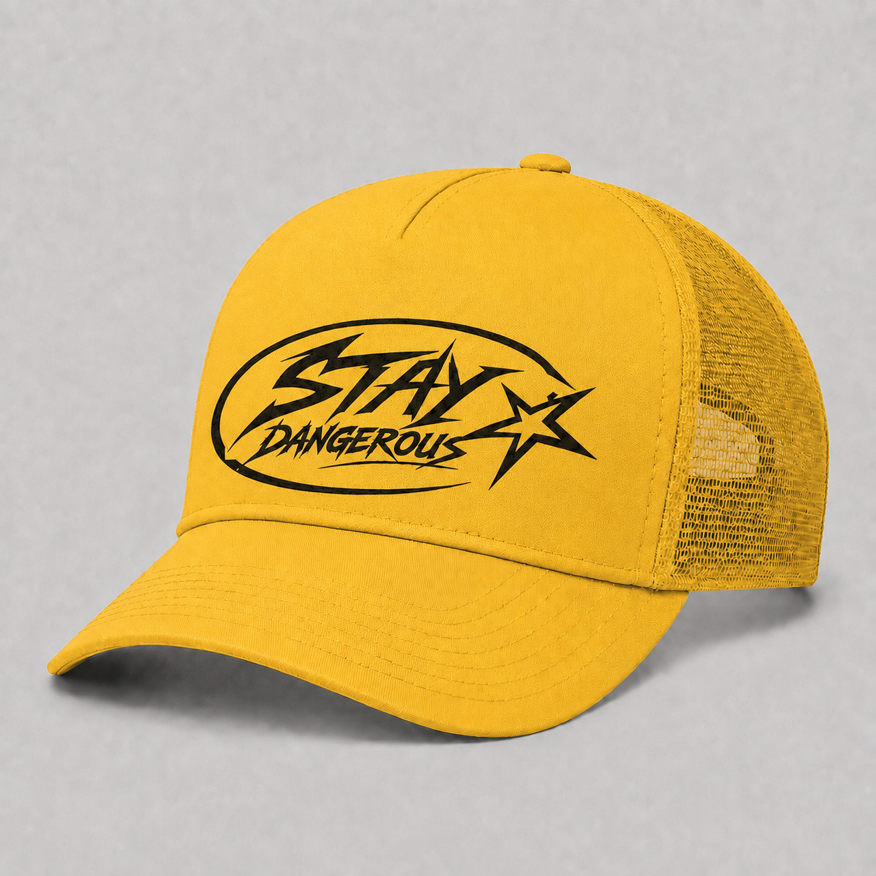 The Stay Dangerous Classic Trucker Hat - Black Logo