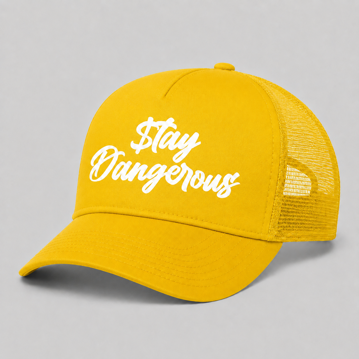 $tay Dangerous Classic Logo Trucker Hat - White Logo