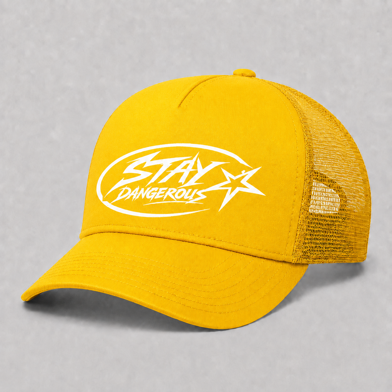 The Stay Dangerous Classic Trucker Hat - White Logo