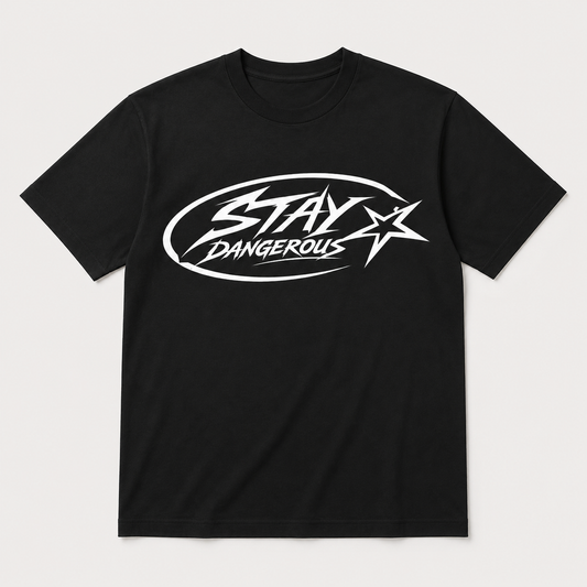 Stay Dangerous Classic Logo T-Shirt - White Logo