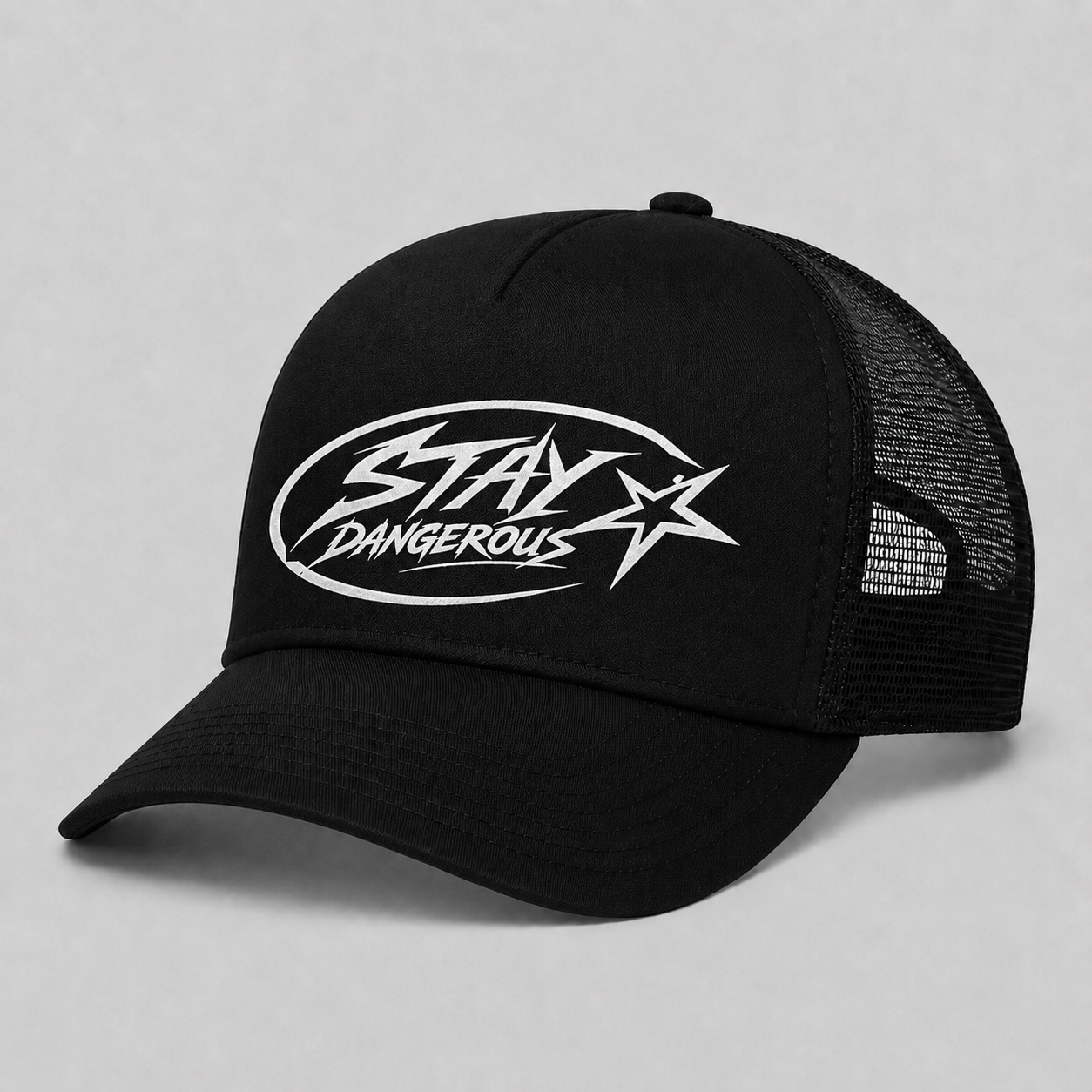 The Stay Dangerous Classic Trucker Hat - White Logo