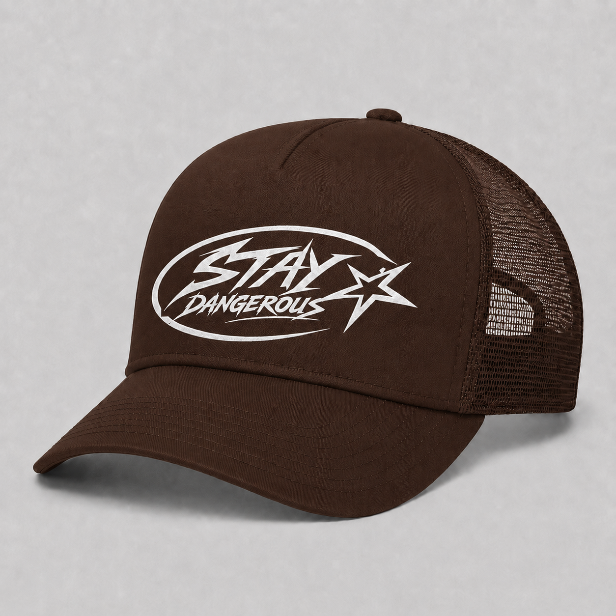 The Stay Dangerous Classic Trucker Hat - White Logo