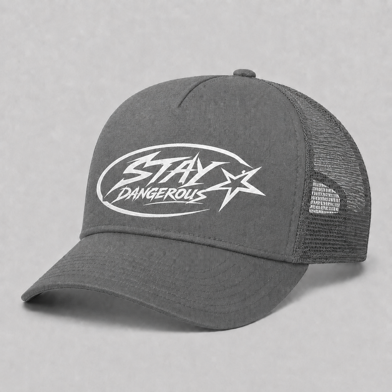 The Stay Dangerous Classic Trucker Hat - White Logo