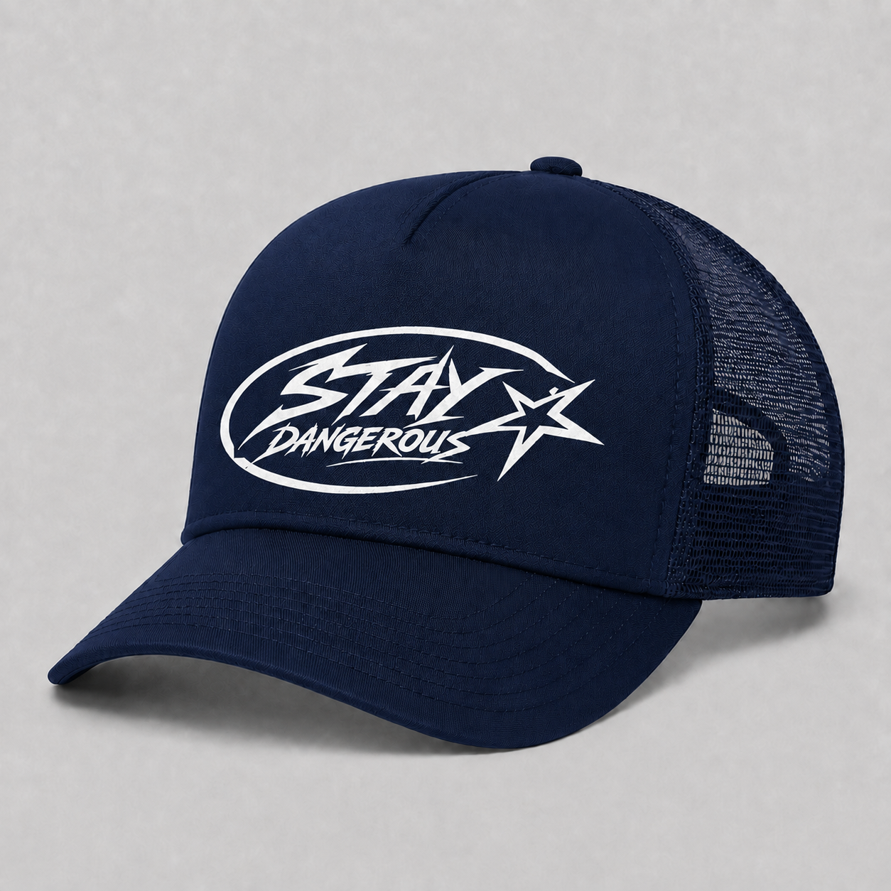 The Stay Dangerous Classic Trucker Hat - White Logo