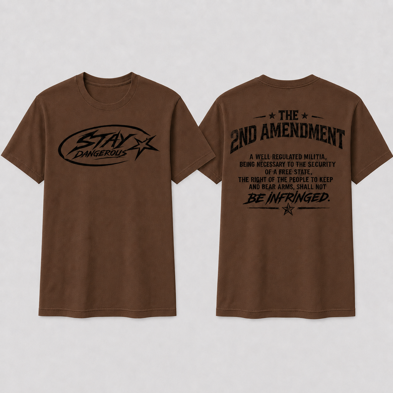 Stay Dangerous 2nd Amendment T-Shirt - Black Logo
